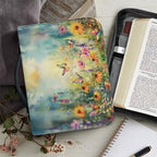 Boho Butterfly Floral Pattern Bible Cover for Women Men, Bible Case Bag with Top Handle PU Leather Bible Carrying Case for Church - Image 6