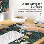 iCasso Desk Cover Mat, 4in1 Floral Large Mouse Pad with Wrist Rest - Image 6