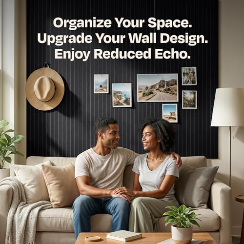 X-Large Cork Board Alternative 12-Pack Felt Bulletin Board Thick and Decorative Pin Board for Home Office Walls 47.24 x 35.43 Inches with 72 Adhesive Tabs - [Deep Black] - Image 4