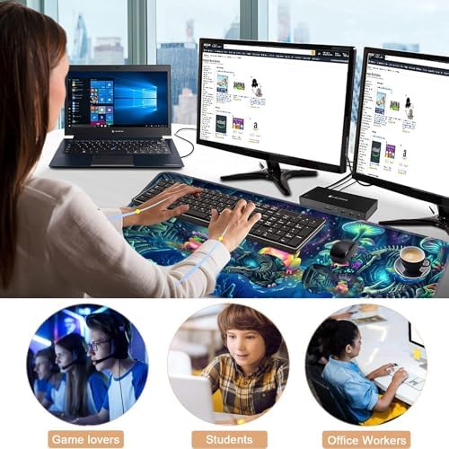 Keyboard Wrist Rest and Mouse Pad with Wrist Support Set Ergonomic Coaster,Memory Foam,Easy Typing Pain Relief,Large XL Desk Mat 31.5"x 11.8",Colorful Frog - Image 7