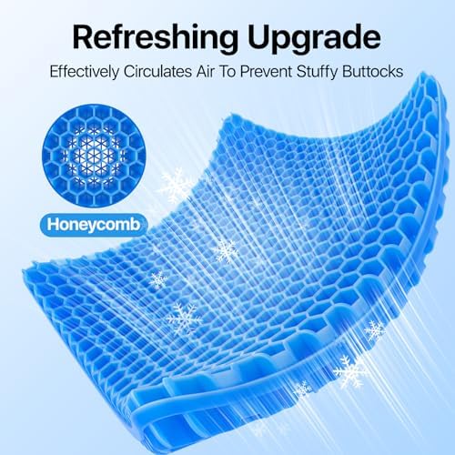 Gel Seat Cushion, Cooling Honeycomb Design for Office Chair Car Wheelchair - Image 6