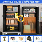 GAIOUS 61" Tall Metal Storage Cabinet with Lock and Wheels, File Cabinet - Image 5