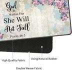 4 in 1 Mouse Pad Combo, Large Gaming Mouse Pad + Keyboard Wrist Support + Mouse Wrist Rest + Coaster, Table Pad with Stitched Edge Memory Foam Ergonomic Wrist Pad Set, Psalm 46:5 Floral - Image 3