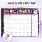 Ospelelf Desk Calendar 2026-2027 Large 22"x17" Monthly Family Planner Pad with Protective Cover 18 Months Use July 2026 to December 2027 Season - Image 2