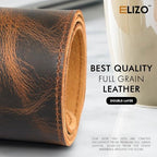 ELIZO Leather Desk Pad Real Leather Desk Mat Desk Cover Desk Blotter Desk Protector Large Computer Mat for Keyboard Gaming Mouse Pad (2-Layer 3mm) Table Laptop Mat Office Desktop Accessories - Image 4