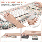iCasso Desk Pad Mat, Large Mouse Pad and Keyboard Wrist Rest Set - Image 4