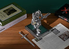 King's Guard Knight Pen Holder with a Letter Opener Desk Organizers Silver - Image 5