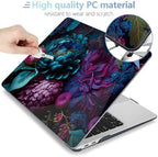 MEEgoodo for MacBook Air 13.3 inch Case 2021 2020 2019 2018 A2337 M1 A2179 A1932, Hard Shell with Keyboard Webcam Cover & Trackpad Film & Type C Adapter for MacBook Air M1, Beautiful Fantasy Flower - Image 3
