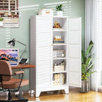 Letaya 72" H Metal Storage Cabinet with 2 Doors and 4 Shelves,Tall Kitchen Pantry Cabinets,Utility Pantry Organizers for Cupboard/Dining/Bathroom/Home Office/Garage (White, 72" H x 18" D x 33.5" W) - Image 5
