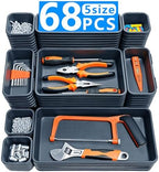 68PCS Tool Box Organizer, 5 Size Toolbox Drawer Organizer Tray, Desk Drawer Organizers, Garage Organization for Tool Chest Workbench Small Parts Widget by Unknown