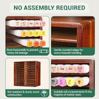 walowalo Acacia Wood Marker Organizer with 22 Compartments Holds 176 Markers, Alcohol Marker Storage Desk Organizer Pen Holder for Office Home Classroom Artists Kids Birthday Gift - Image 4