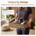 StorageWorks Large Bathroom Baskets, Wicker Storage Baskets for Shelves - Image 2