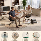 Antok Tempered Glass Chair Mat, 45"x60" Office Chair Mat for Carpet & Hardwood Floors, Heavy Duty 1/5" Desk Chair Mat for Smooth Rolling at Home or Office - Image 3