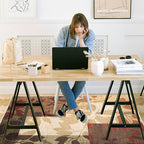 Office Chair Mat for Hardwood Floor, 72"x48" Easy Glide Computer Desk Mat Protector for Rolling Chair Under Desk Rug Nonslip Backing, Machine Wash, (Modern) - Image 2