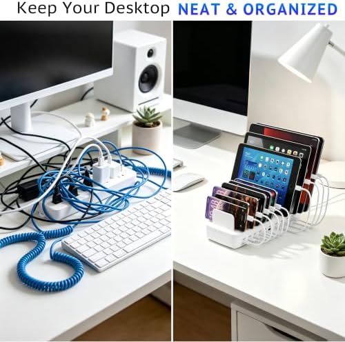 Charging Station for Multiple Devices, Adjustable Dividers Charger Dock - Image 6