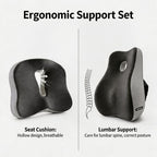 Seat Cushion & Lumbar Support Pillow Set for Office Chair,and Tailbone Discomfort with Lumbar Support Pillow and Seat Cushion - Perfect for Home, and Gaming Chairs Chair Cushion(Light Gray) - Image 5