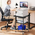Snughome 3-Tier Printer Stand with Shelf，23.6" Large Rolling Printer Cart - Image 2