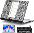 DONGKE Compatible with MacBook Neo 13 Inch Case 2026 A3404 A18 Pro chip & Touch ID, Plastic Hard Shell with Keyboard Cover, Screen Protector & Dust Plugs, Composition Book by DONGKE