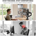 WALI Adjustable Dual Monitor Arm for 13-43 inch Screens, 22 lbs per Arm - Image 3