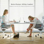 Foot Rest Under Desk, Bamboo Ergonomic Office Foot Stool - Image 2