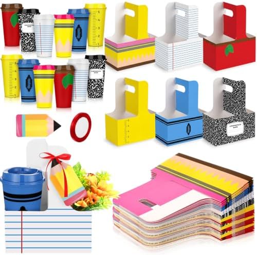 Qinyoung Back to School Teacher Gift Set, Plastic Cups, 24 Sets, Classic by Qinyoung
