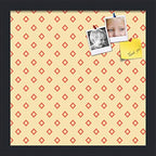 PinPix 13x13 inch Cork Bulletin Board. This Decorative Framed Pin Board Comes with Diamonds in Red and Yellow Design and Satin Black. Ideal for Home, Office Decor or School (PinPix-333) by PinPixBulletinBoards