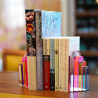 Crystal Geometric Triangle Bookends Heavy Non-Skid for Shelves Office Decor - Image 6