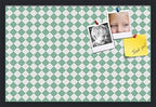 PinPix 27x18 inch Cork Bulletin Board. This Decorative Framed Pin Board Comes with Diamond Pattern in Green and White Design and Satin Black. Ideal for Home, Office Decor or School (PinPix-330) by PinPixBulletinBoards