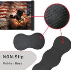Keyboard Wrist Rest and Mouse Pad with Wrist Support Set Ergonomic Coaster,Memory Foam,Easy Typing Pain Relief,Large XL Desk Mat 31.5"x 11.8",Bald Eagle with USA Flag - Image 3