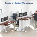 VIVO Dark Walnut 60 x 30 in Standing Desk, DESK-KIT-0W6D - Image 4
