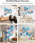 Hexagon Large Cork Bulletin Board Tiles, Peel and Stick Felt Wall Panels for Vision, Message Center, Picture and Prayer Board for Office, Dorm, Room and Desk Decor(Coastal Haze) - Image 7