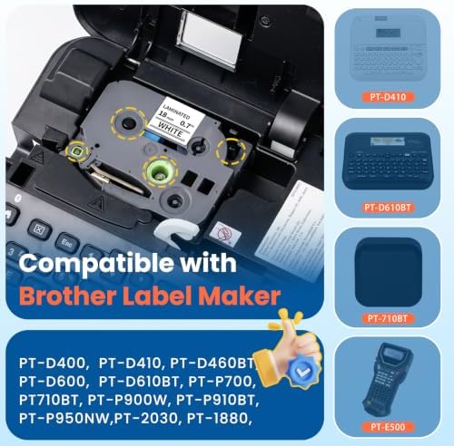 Replacement for Brother Label Maker Tape Color TZe 18mm 0.7 - Image 3