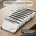 Calendar 2026-2027 (2 Pack) - 18 Month Desk Calendar 2026-2027(July 2026 - Dec 2027), 17" x 12" Desk Calendar with Thick 120 GSM Paper for School & Office. - Image 3