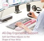 Kensington Duo Gel Loop Wrist Rest for Keyboard, Wrist Pad for Full Size Keyboard, Ergonomic Wrist Pad, Non-Skid Computer Pad with Wrist Support, Pink K62679WW, 17.7" x 3.7"x 0.9” - Image 2