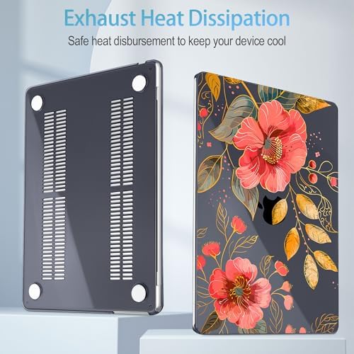 Mektron Case for 2026 MacBook Neo 13-inch A18 Pro chip A3404 Laptop Cover with 13-inch (Diagonal) Liquid Retina Display+ Keyboard Cover+ Screen Protector, Floral C339 - Image 3