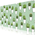 Cactus & Succulent Office Desk Mat 31.5" x 15.7" Desktop Mat PU Leather Large Mouse Pad White Mousepad Non-Slip Table Mat for Girls, Women, Home, Work, Computer, and Gaming by Unknown
