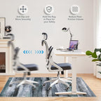 Office Chair Mat for Hardwood Floor&Tile Floor,36"X 48"-Abstract Dark Grey - Image 5