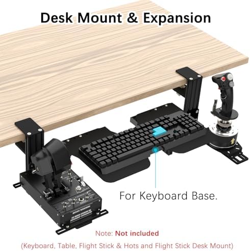 EG STARTS 1x Metal Extend Mouse Pad Holder Platform, Adjustable Horizontally & Height for Desk & Chair Extend Metal Computer Mouse Desk Mount Pads, Flight Joystick Mount Extension Attachment - Image 6