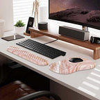 HAOCOO Ergonomic Keyboard Wrist Rest & Mouse Pad Set, Rose Gold Pink - Image 7