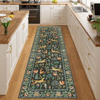 DUKINO 2.6x8 Rug for Hallway, Washable Kitchen Runner Rug Non Slip, Black - Image 5