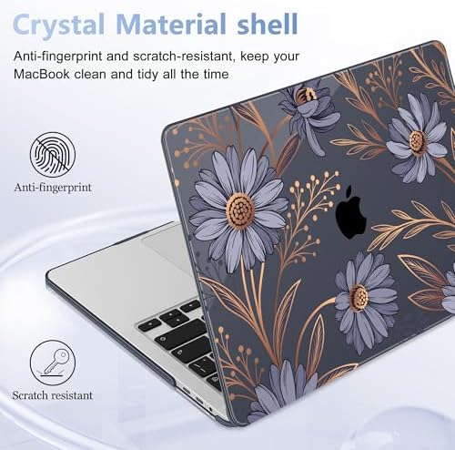 for MacBook Pro 16 inch Case 2019 2020 Release Model A2141, Plastic Hard Shell Cover with Keyboard Cover & Screen Protector for MacBook Pro 16 inch with Touch Bar & Touch ID - Blooming Plants - Image 6