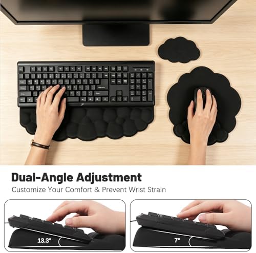 Ergonomic Keyboard Stand with Wrist Rest and Mouse Pad Set for Pain Relief - Image 3
