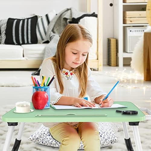 Zapuno Multi-Function Laptop Bed Table with Storage Drawer and Cup Holder, Lap Desk Stand Tray for Eating, Reading and Working - Image 4