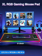 XXL RGB Gaming Mouse Pad with 15W Magnetic Wireless Charger - Image 3