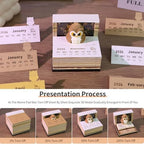 3D Calendar 2026 Paper Art Memo Pad,Tear-Away 3D Desk Time Piece Calendar DIY Note for Record, Bookmark, Gift & Office Decor (Owl) - Image 5