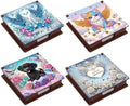 4pcs Animal Angel Diamond Art Painting Note Box for Adults, Wooden DIY Sticky Notes Holder Kit with 640 Blank Notepads, Multi-Purpose Desk Organizer for Home Office, Study Thoughtful Gift by Unknown