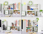PAG-Mass Desktop Bookshelf Freestanding Wooden Countertop Bookcase Accessories Organizer Display Rack Dorm Desk Storage Shelf - Image 6