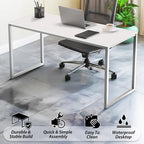 SHW Mission 32-Inch Home Office Computer Desk, White - Image 4