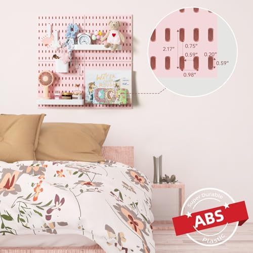 VUSIGN Pegboard Combination Wall Organizer Kit 22" x 22", Pink - Image 5