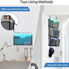 Wall File Organizer, 6 Pack Metal Wall File Holders, Black - Image 3
